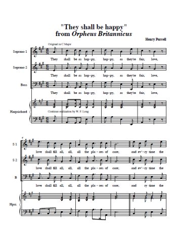 They shall be happy Partitions gratuites